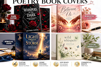 design a mood driven poetry book cover for KDP, chapbook, or ebook that sells