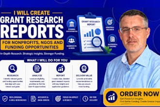 create grant research reports for nonprofits, ngos and funding opportunities