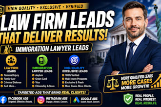 generate law firm leads, immigration lawyer leads, fb, ig, google ads campaign