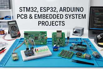 create stm32, esp32, arduino pcb and embedded system projects