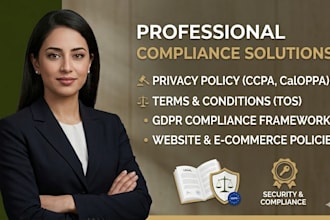 write privacy policy terms and conditions and gdpr compliance