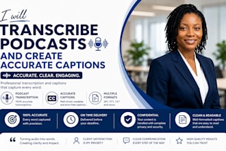 transcribe podcasts and create accurate captions