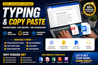 typing work, copy paste, and file conversion