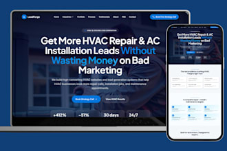 generate hvac repair, ac installation, hvac maintenance leads and build website