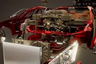 do hard surface car design, car engine part, vehicle  design, car engine part