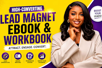 design lead magnet pdf,workbook and ebook that convert