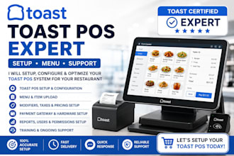do toast pos setup menu upload and restaurant pos support