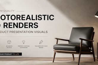 create photorealistic 3d renders and product presentation visuals
