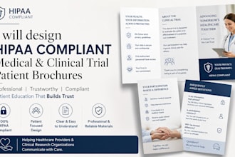 design hipaa compliant medical and clinical trial patient brochure