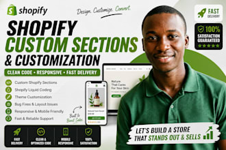 create custom shopify sections for any theme and fix shopify issues