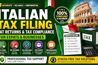 handle italian tax filing vat returns and tax compliance for expats businesses