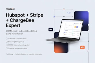 set up hubspot, stripe, and chargebee saas systems