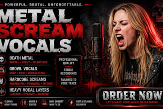 record metal scream, scream vocals, death metal, growl vocals, hardcore vocals