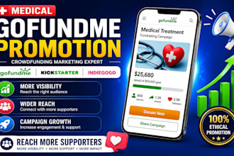 promote gofundme medical fundraiser and crowdfunding campaign