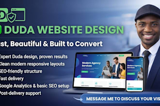 create a responsive duda website and duda website design for your business