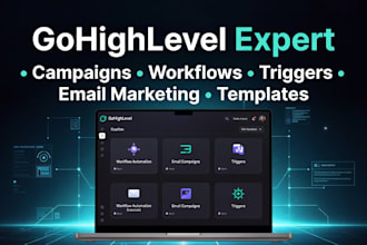 setup campaigns, templates, triggers, workflows, email marketing in gohighlevel