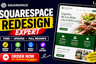 redesign, revamp and fix your squarespace website