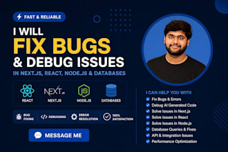 fix bugs and debug errors in react nextjs nodejs and ai generated code