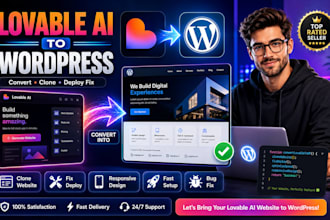 convert lovable ai to wordpress, clone lovable ai website, fix deploy lovable