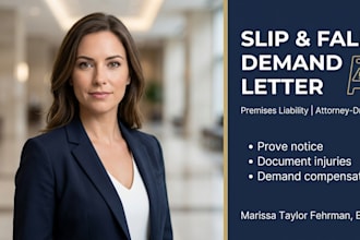 draft a slip and fall demand letter as a licensed US attorney