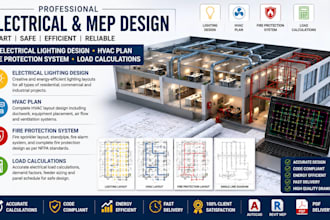do electrical lighting design hvac plan fire protection system load calculations