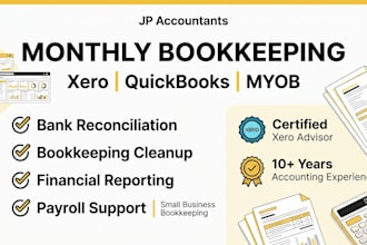 do bookkeeping in xero quickbooks and myob for small businesses