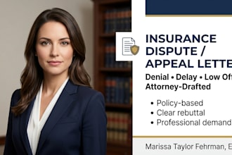 write a powerful insurance dispute or appeal letter as a US attorney