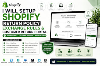 l setup shopify return policy exchange rules and customer return portal gorgias
