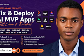 fix, debug and deploy lovable, replit, supabase and bolt mvp apps