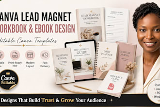 design canva editable template lead magnet PDF workbook canva ebook PDF journal