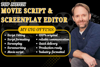 edit movie script, screenplay, screenwriting tv series, and scriptwriting
