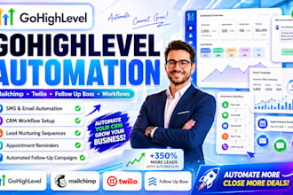 setup gohighlevel mailchimp twilio follow up boss workflow automation