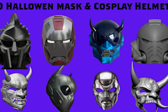 sculpt printable 3d cosplay helmet anime mask halloween cosplay for 3d printing