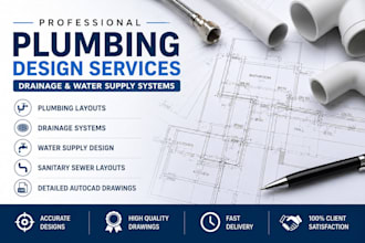 draft plumbing layout drainage water supply layout