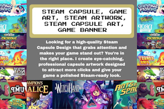 design steam capsule game banner steam artwork game art steam capsule art steam