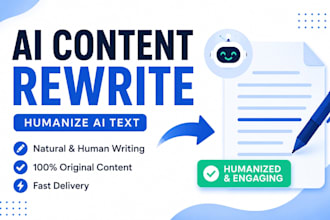 rewrite and humanize ai generated content