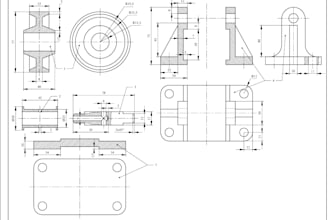 create mechanical 2d technical drawings