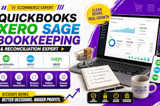 handle quickbooks xero sage bookkeeping for ecommerce and fix reconciliation