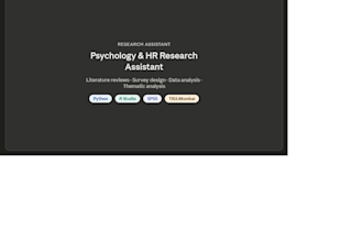 do psychology and HR research assistance