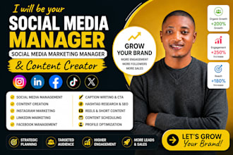 be social media manager marketing manager content creator for instagram growth