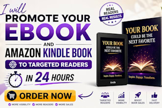 romote your ebook and amazon kindle book to targeted readers in 24 hours