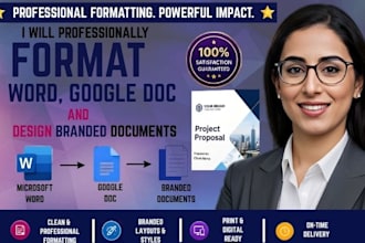 professionally format word, google docs and design branded documents