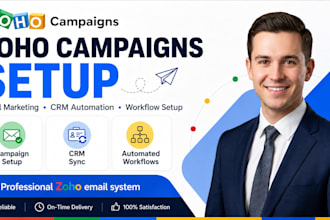 setup zoho campaigns email marketing CRM automation workflow