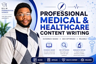 write professional medical and healthcare content