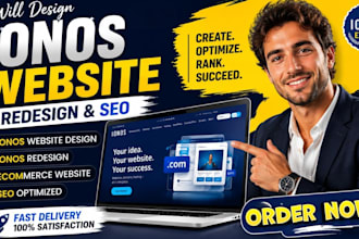 design ionos website, ionos website redesign, ionos ecommerce website SEO