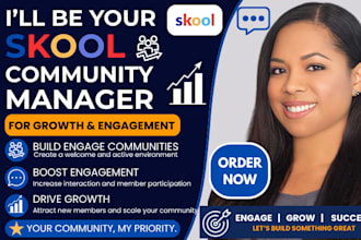 be your skool community manager for growth, automation and engagement