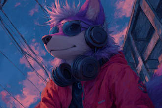 create professional furry reference sheet and fursona design