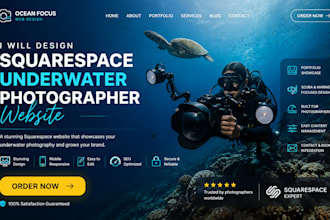 design squraespace underwater photographer website scuba marine photographer web
