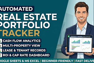 create automated real estate portfolio tracker and property management excel