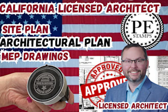 california licensed architect,mep plan for city permit approval